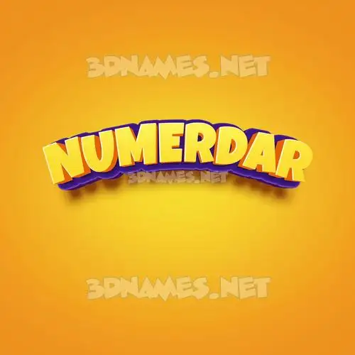 numerdar in Orange Toon style - 3D name wallpaper numerdar in Orange Toon style - 3D name wallpaper