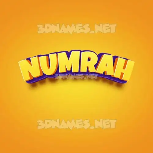 numrah in Orange Toon style - 3D name wallpaper numrah in Orange Toon style - 3D name wallpaper