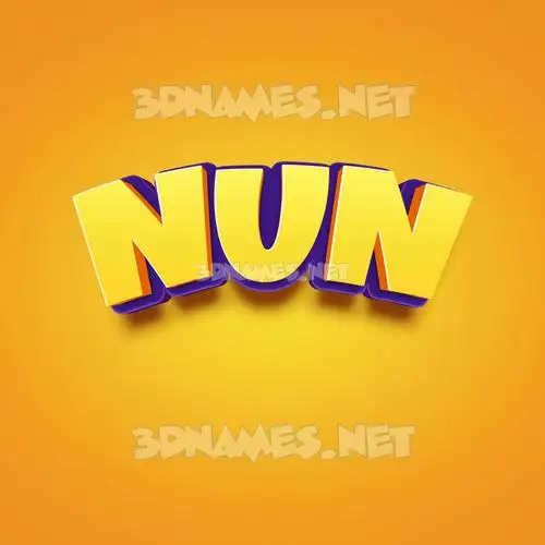 nun in Orange Toon style - 3D name wallpaper nun in Orange Toon style - 3D name wallpaper