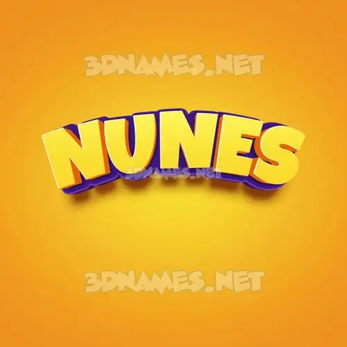 nunes in Orange Toon style - 3D name wallpaper nunes in Orange Toon style - 3D name wallpaper
