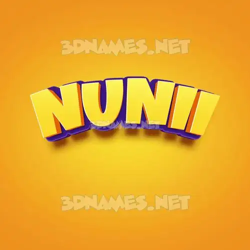 nunii in Orange Toon style - 3D name wallpaper nunii in Orange Toon style - 3D name wallpaper