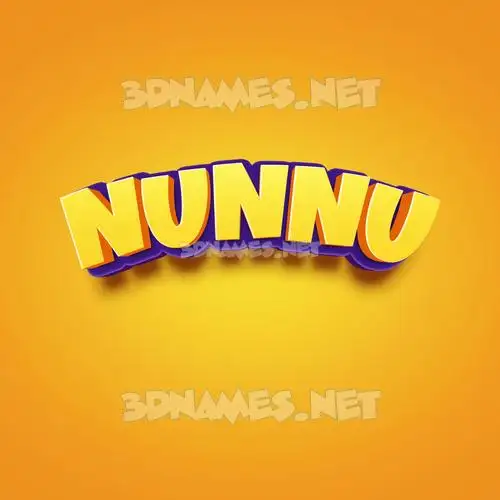 nunnu in Orange Toon style - 3D name wallpaper nunnu in Orange Toon style - 3D name wallpaper