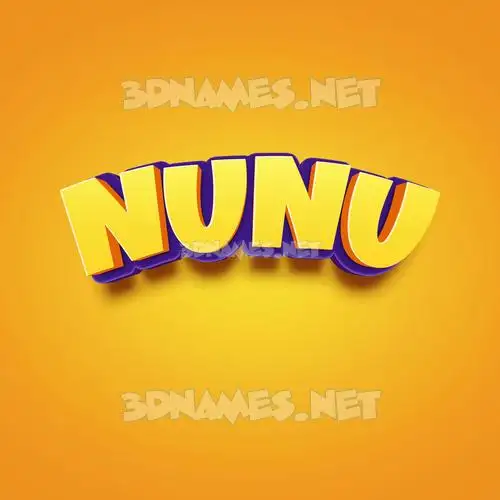 nunu in Orange Toon style - 3D name wallpaper nunu in Orange Toon style - 3D name wallpaper