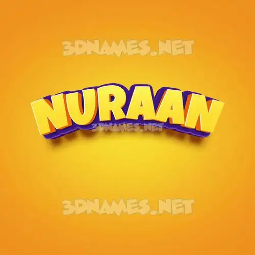 nuraan in Orange Toon style - 3D name wallpaper nuraan in Orange Toon style - 3D name wallpaper