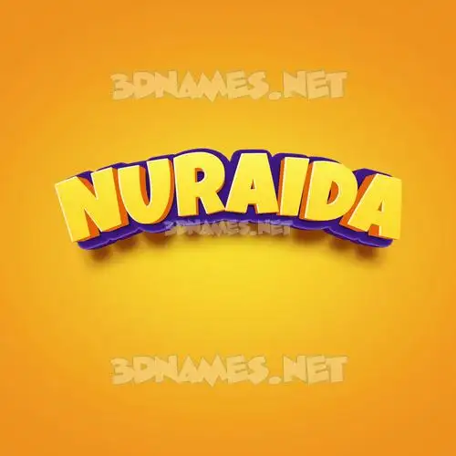 nuraida in Orange Toon style - 3D name wallpaper nuraida in Orange Toon style - 3D name wallpaper
