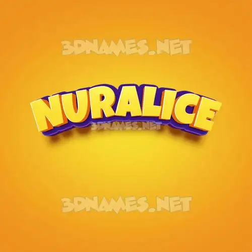 nuralice in Orange Toon style - 3D name wallpaper nuralice in Orange Toon style - 3D name wallpaper