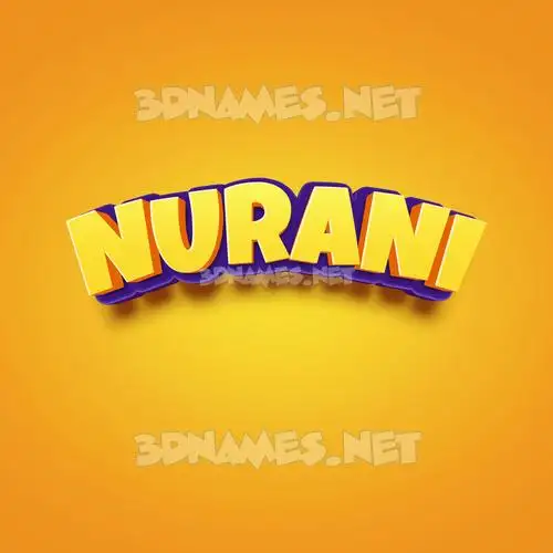 nurani in Orange Toon style - 3D name wallpaper nurani in Orange Toon style - 3D name wallpaper