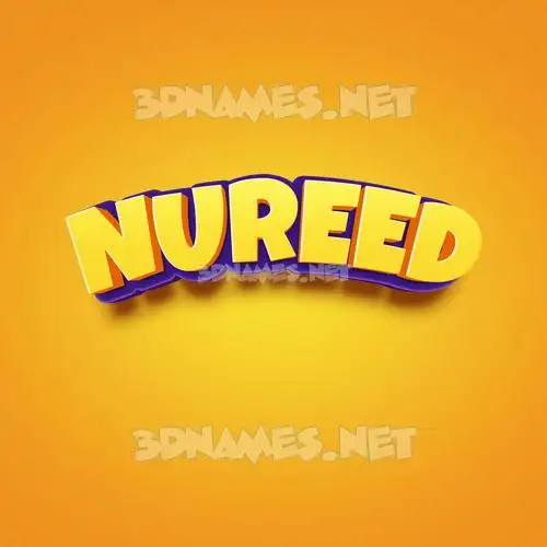 nureed in Orange Toon style - 3D name wallpaper nureed in Orange Toon style - 3D name wallpaper