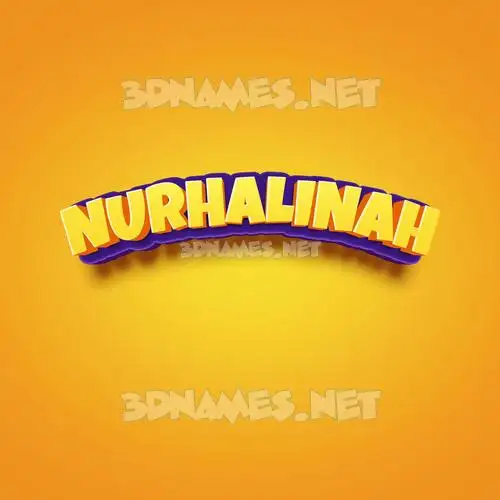 nurhalinah in Orange Toon style - 3D name wallpaper nurhalinah in Orange Toon style - 3D name wallpaper