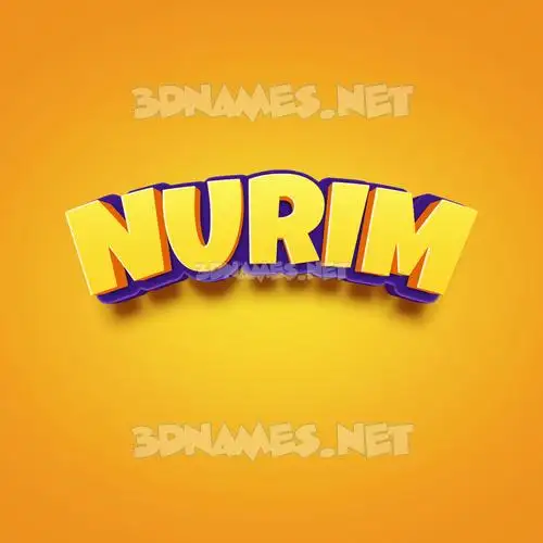 nurim in Orange Toon style - 3D name wallpaper nurim in Orange Toon style - 3D name wallpaper