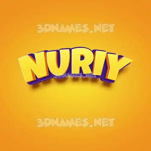 nuriy in Orange Toon style - 3D name wallpaper