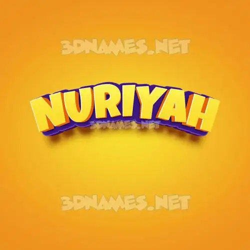 nuriyah in Orange Toon style - 3D name wallpaper