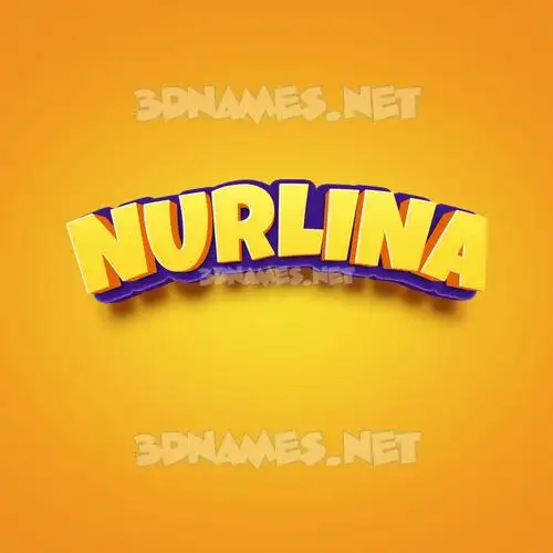 nurlina in Orange Toon style - 3D name wallpaper nurlina in Orange Toon style - 3D name wallpaper