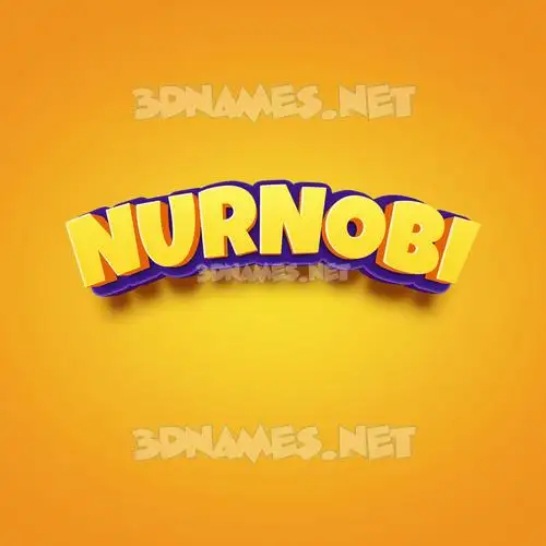 nurnobi in Orange Toon style - 3D name wallpaper nurnobi in Orange Toon style - 3D name wallpaper