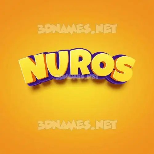 nuros in Orange Toon style - 3D name wallpaper