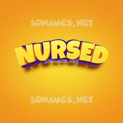 nursed in Orange Toon style - 3D name wallpaper nursed in Orange Toon style - 3D name wallpaper