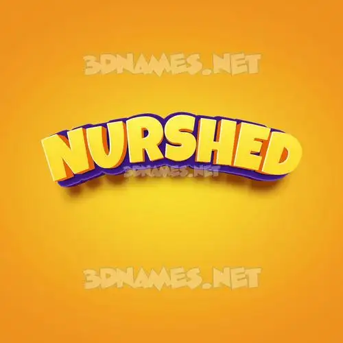 nurshed in Orange Toon style - 3D name wallpaper nurshed in Orange Toon style - 3D name wallpaper