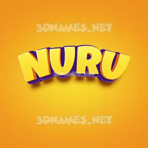 nuru in Orange Toon style - 3D name wallpaper nuru in Orange Toon style - 3D name wallpaper