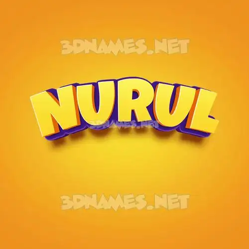 nurul in Orange Toon style - 3D name wallpaper nurul in Orange Toon style - 3D name wallpaper