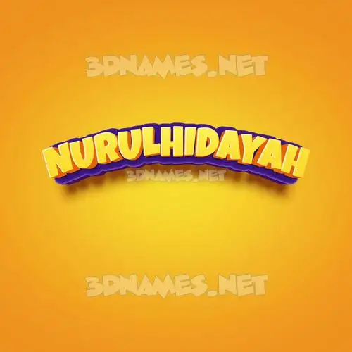 nurulhidayah in Orange Toon style - 3D name wallpaper nurulhidayah in Orange Toon style - 3D name wallpaper