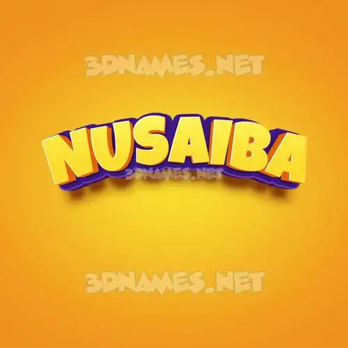 nusaiba in Orange Toon style - 3D name wallpaper nusaiba in Orange Toon style - 3D name wallpaper