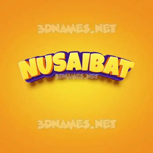 nusaibat in Orange Toon style - 3D name wallpaper nusaibat in Orange Toon style - 3D name wallpaper