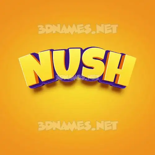 nush in Orange Toon style - 3D name wallpaper nush in Orange Toon style - 3D name wallpaper