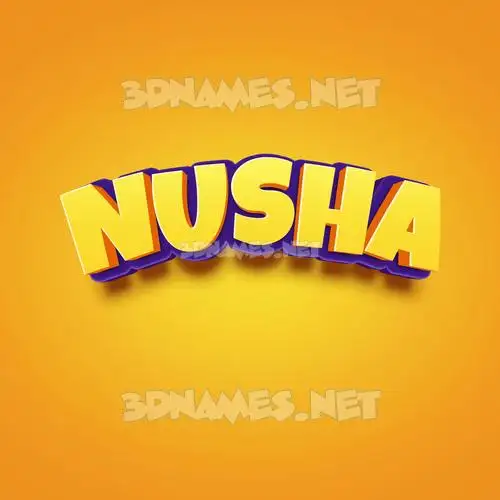 nusha in Orange Toon style - 3D name wallpaper nusha in Orange Toon style - 3D name wallpaper