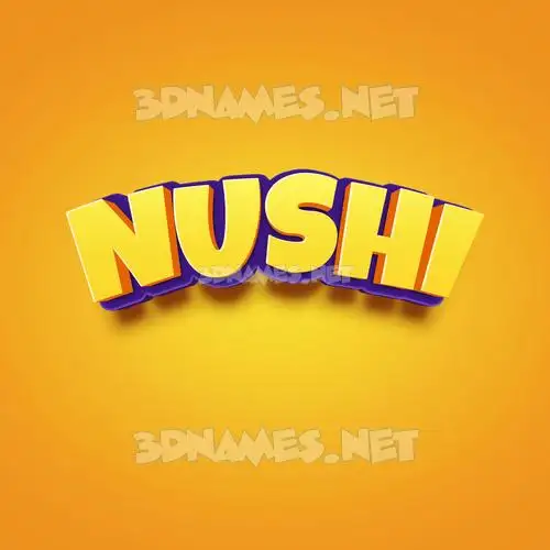 nushi in Orange Toon style - 3D name wallpaper nushi in Orange Toon style - 3D name wallpaper