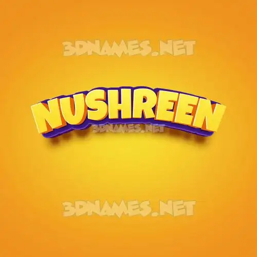 nushreen in Orange Toon style - 3D name wallpaper nushreen in Orange Toon style - 3D name wallpaper