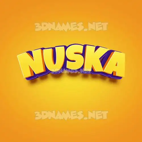 nuska in Orange Toon style - 3D name wallpaper nuska in Orange Toon style - 3D name wallpaper