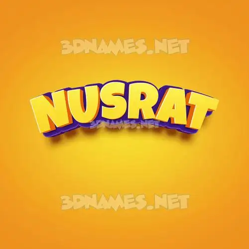 nusrat in Orange Toon style - 3D name wallpaper nusrat in Orange Toon style - 3D name wallpaper