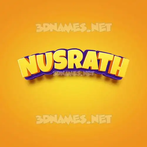 nusrath in Orange Toon style - 3D name wallpaper