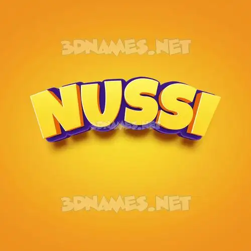 nussi in Orange Toon style - 3D name wallpaper nussi in Orange Toon style - 3D name wallpaper