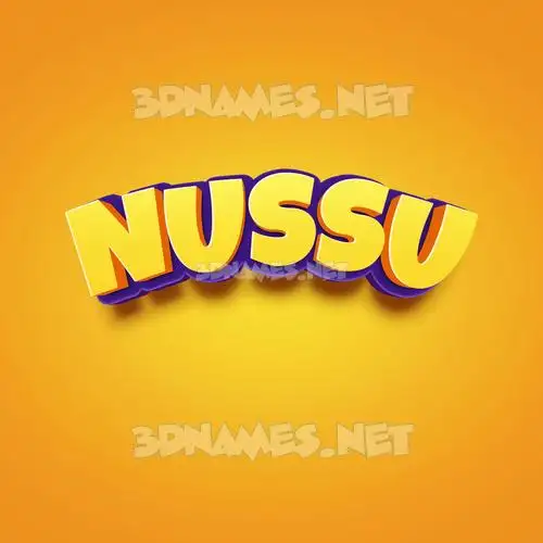 nussu in Orange Toon style - 3D name wallpaper nussu in Orange Toon style - 3D name wallpaper