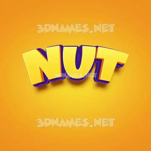 nut in Orange Toon style - 3D name wallpaper nut in Orange Toon style - 3D name wallpaper