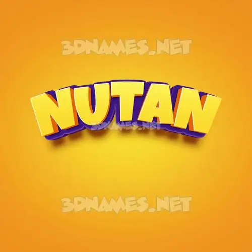 nutan in Orange Toon style - 3D name wallpaper nutan in Orange Toon style - 3D name wallpaper