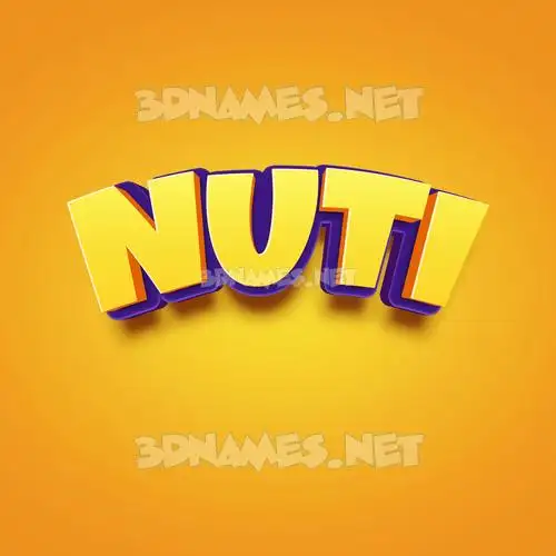 nuti in Orange Toon style - 3D name wallpaper nuti in Orange Toon style - 3D name wallpaper