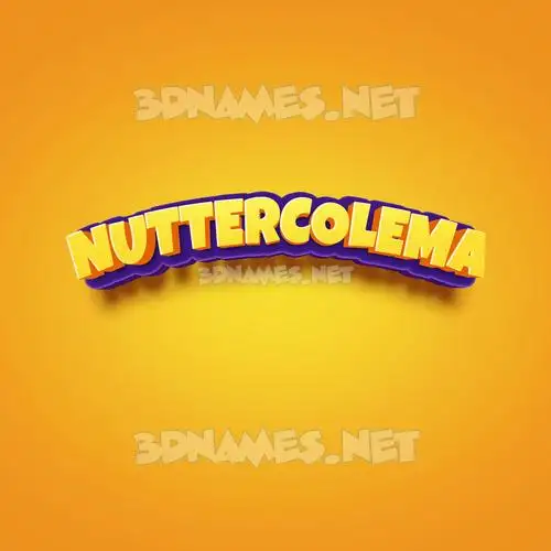 nuttercolema in Orange Toon style - 3D name wallpaper nuttercolema in Orange Toon style - 3D name wallpaper