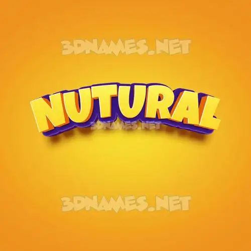 nutural in Orange Toon style - 3D name wallpaper nutural in Orange Toon style - 3D name wallpaper