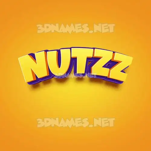 nutzz in Orange Toon style - 3D name wallpaper nutzz in Orange Toon style - 3D name wallpaper
