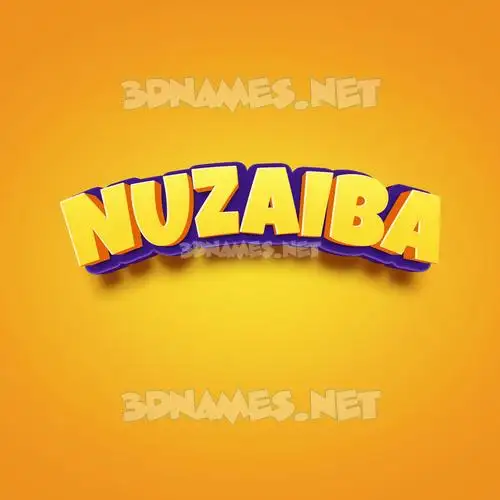 nuzaiba in Orange Toon style - 3D name wallpaper nuzaiba in Orange Toon style - 3D name wallpaper