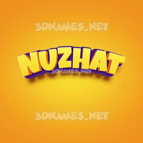 nuzhat in Orange Toon style - 3D name wallpaper nuzhat in Orange Toon style - 3D name wallpaper