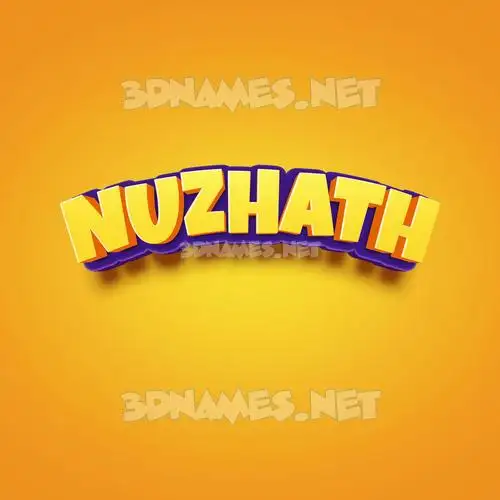 nuzhath in Orange Toon style - 3D name wallpaper