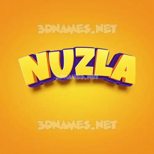 nuzla in Orange Toon style - 3D name wallpaper nuzla in Orange Toon style - 3D name wallpaper