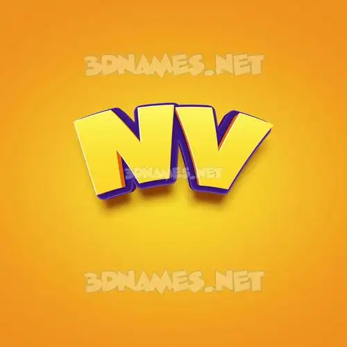 nv in Orange Toon style - 3D name wallpaper nv in Orange Toon style - 3D name wallpaper