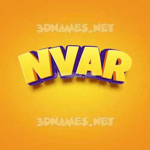 nvar in Orange Toon style - 3D name wallpaper nvar in Orange Toon style - 3D name wallpaper