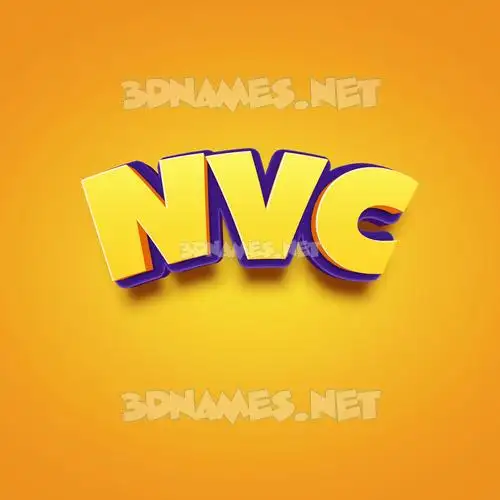 nvc in Orange Toon style - 3D name wallpaper nvc in Orange Toon style - 3D name wallpaper
