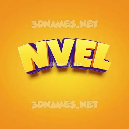 nvel in Orange Toon style - 3D name wallpaper nvel in Orange Toon style - 3D name wallpaper