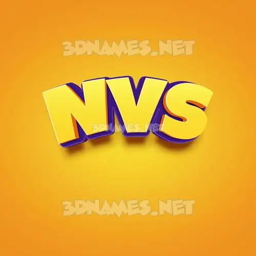 nvs in Orange Toon style - 3D name wallpaper nvs in Orange Toon style - 3D name wallpaper